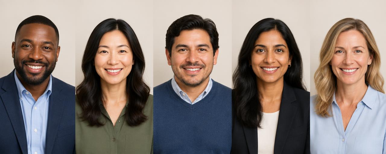A group of satisfied clients
